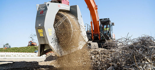RockZone Rock Screener | RS Series | Screen Drum Diameter 31.5" - 78.75" | Machine Size 3 - 35+ Tons | For Excavators
