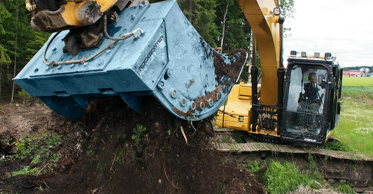 RockZone Rocksorter Sorting Bucket | Models V3 To V35 | Width 28 To 63 Inches | 2 To 40 Tons | For Excavators