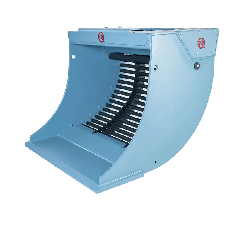 RockZone Rocksorter Sorting Bucket | Models V3 To V35 | Width 28 To 63 Inches | 2 To 40 Tons | For Excavators