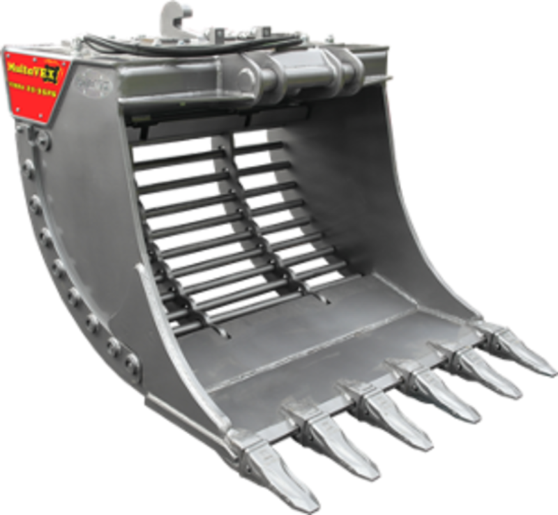 RockZone Rocksorter Sorting Bucket | Models V3 To V35 | Width 28 To 63 Inches | 2 To 40 Tons | For Excavators