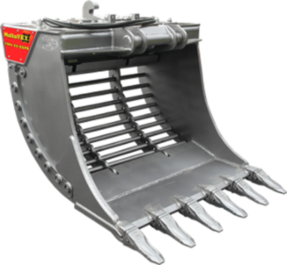 RockZone Rocksorter Sorting Bucket | Models V3 To V35 | Width 28 To 63 Inches | 2 To 40 Tons | For Excavators