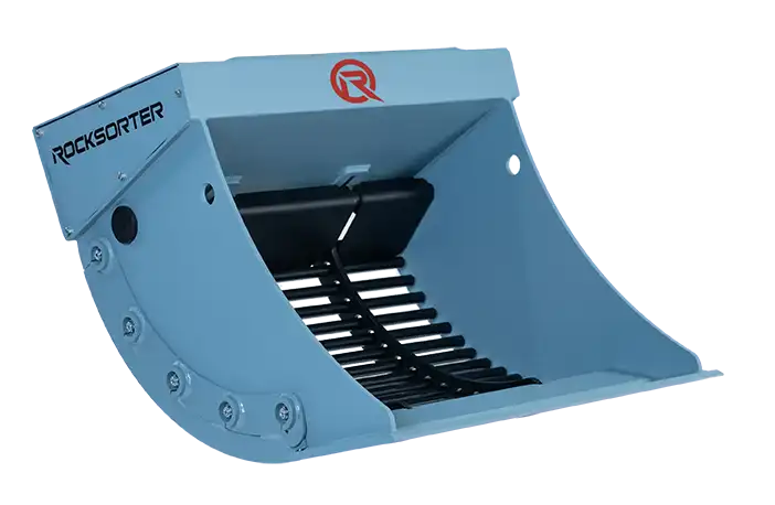 RockZone Rocksorter Sorting Bucket | Models V3 To V35 | Width 28 To 63 Inches | 2 To 40 Tons | For Excavators