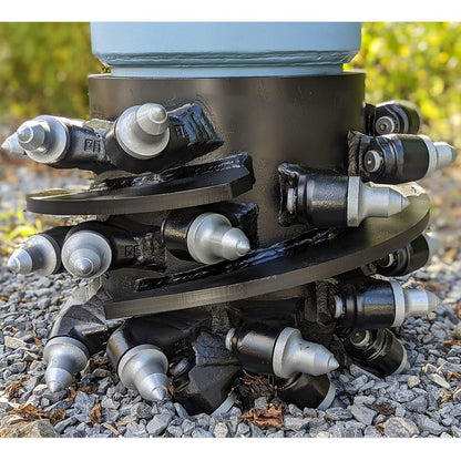 RockZone Rockwheel Axial Drum Cutters | Models AX 20 & AX 30 | Drums Width 26" & 27" | 18 To 35 Tons | For Excavators