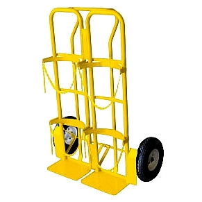 Roof Master Dual Propane Cylinder Hand Cart | Model RM-772650 | 2 Tank Capacity | 4.00 x 6 in Pneumatic Tires | For Roofing, Welding & Industrial Transport