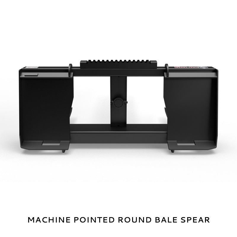 Virnig Hay Handling Machine Pointed Bale Spears | Models BSV48, BFV48, CBV48, SSV48 & BASS66 | Widths 45.5" To 66.5" | Hydraulic Flow 15 To 25 GPM | For Skid Steer