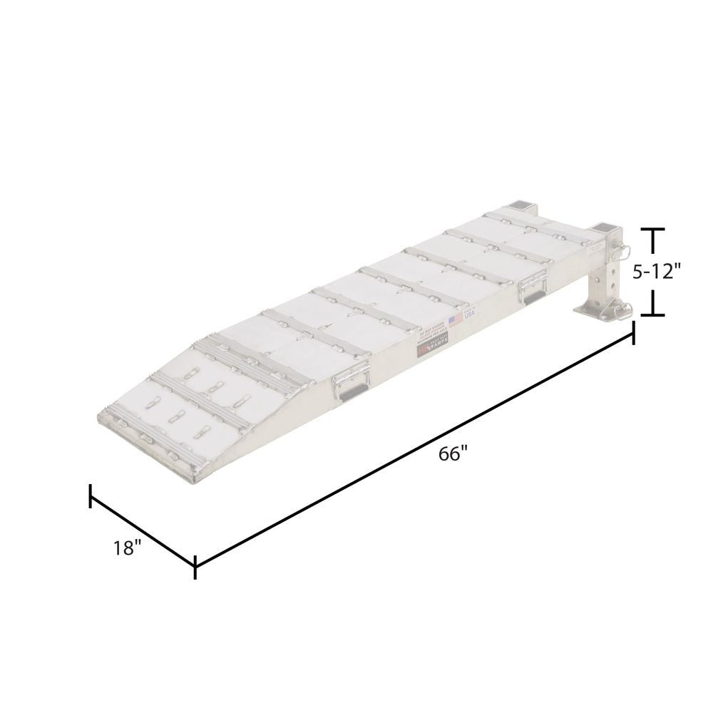 Heavy Duty Ramps Adjustable Wheel Risers | Model S-40-18-066-RISER | Size 66" L x 18" W | 23,500 lb. Capacity | Horsepower 23 HP | For Trailers & Loading Docks