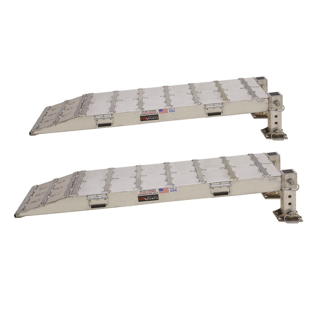 Heavy Duty Ramps Adjustable Wheel Risers | Model S-40-18-066-RISER | Size 66" L x 18" W | 23,500 lb. Capacity | Horsepower 23 HP | For Trailers & Loading Docks