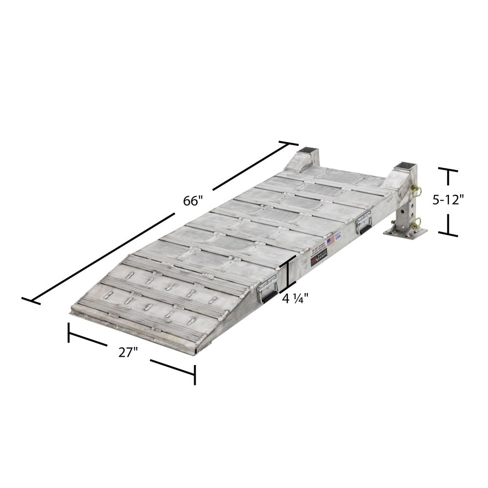Heavy Duty Ramps Adjustable Wheel Riser | Model S-40-27-066-RISER | Size 66" L x 27" W | 40,000 lb Capacity | Horsepower 23 HP | For Dual-Wheel Trailers & Loading Docks
