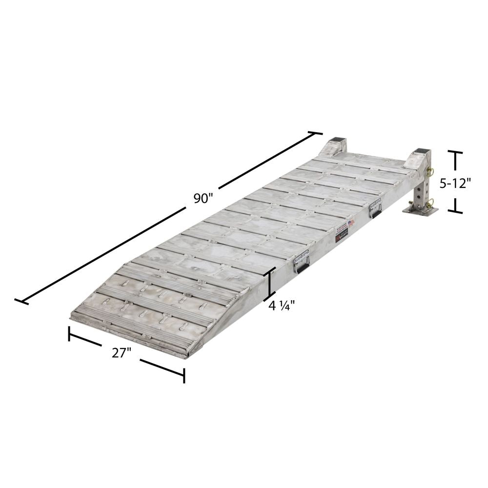 Heavy Duty Ramps Adjustable Wheel Risers | Model S-40-27-090-RISER | Size 90" L x 27" W | 40,000 lb Capacity | Horsepower 23+ HP | For Tandem Dual Wheels & Loading Docks