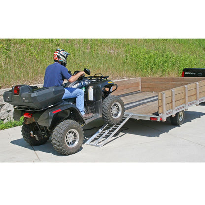 Black Widow Aluminum ATV UTV Trailer Ramps | Model S-4816-2000-2 | Size 4' L x 15.25" W | Capacity 2,000 lb | Horsepower 4 To 90+ HP | For ATV & UTV Loading