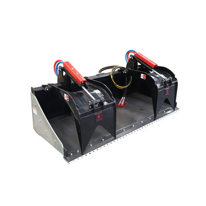 Landy Attachments Grapple Bucket | Widths 78" & 85" | 25-40 HP | 16 GPM | For Skid Steers, Tractors, ATVs & UTVs