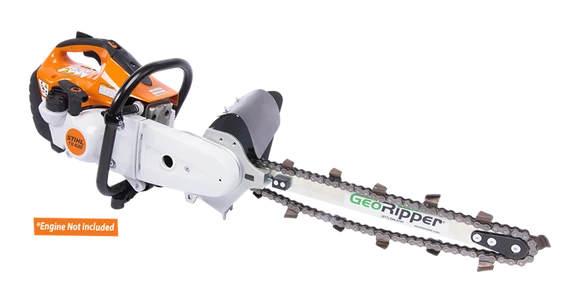 MiniTrencher GeoRipper® T/A Portable Handheld Trencher | Model S400 | 16" Digging Depth | For Stihl® TS420 & TS500i