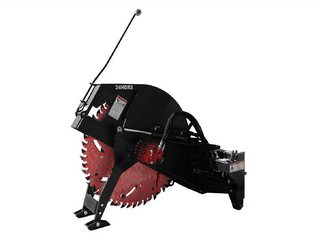 Erskine HD Rock Saw | Model HDRS-18 & HDRS-24 | Overall Width 66.5" | 25-45 GPM | For Skid Steers