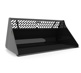HLA Attachments | High Volume Skid Steer Snow Bucket | Model SBSN Series | Widths 60" To 120" | Heavy-Duty 3/16" Steel | For Tractor
