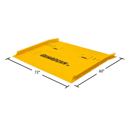Guardian Industrial Products Steel Dock Board | Model SDBPH-7260-16000 | 60" L x 72" W | 16,000 lb Forklift Capacity | For Loading Docks & Truck Trailers