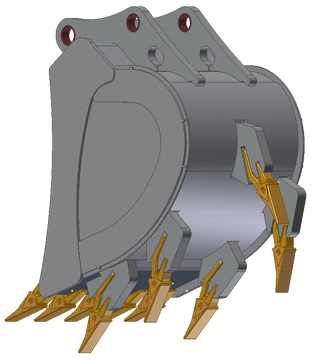 TAG SDR Ripping Buckets | Width 12"–36" | Capacity 3.95–12.00 Cubic ft | Machine Size 7-20 Tons | For Backhoes