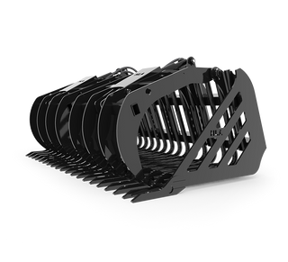 HLA Attachment Stone Fork with Split Grapple Less Mount | Model 62"-108" HD | 62"-108" Width | For Tractor