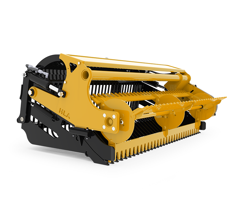 HLA Attachments 72", 84", 96" & 108" Stone Fork with Power Rake Less Mount  For Skid Steer