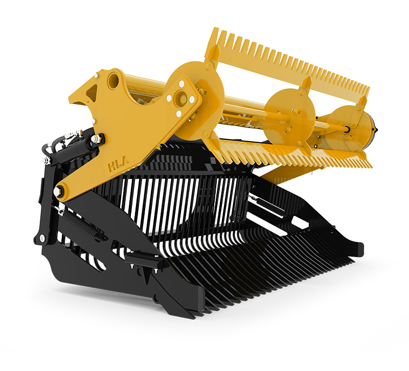 HLA ATTACHMENTS 72", 84", 96" & 108" STONE FORK WITH POWER RAKE LESS MOUNT FOR SKID STEER