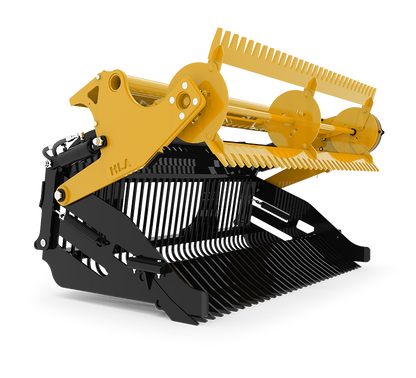 HLA ATTACHMENTS 72", 84", 96" & 108" STONE FORK WITH POWER RAKE LESS MOUNT FOR SKID STEER