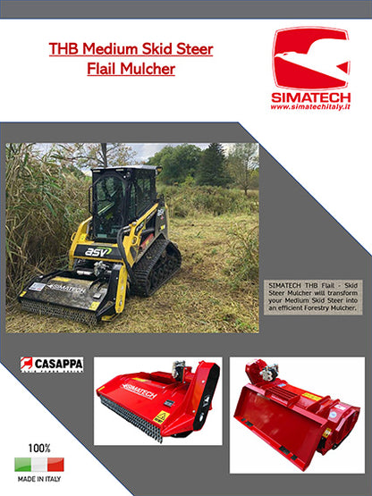 Simatech Medium Skid Steer Mulcher -THB 140 Medium Skid Steer Flail Mulcher