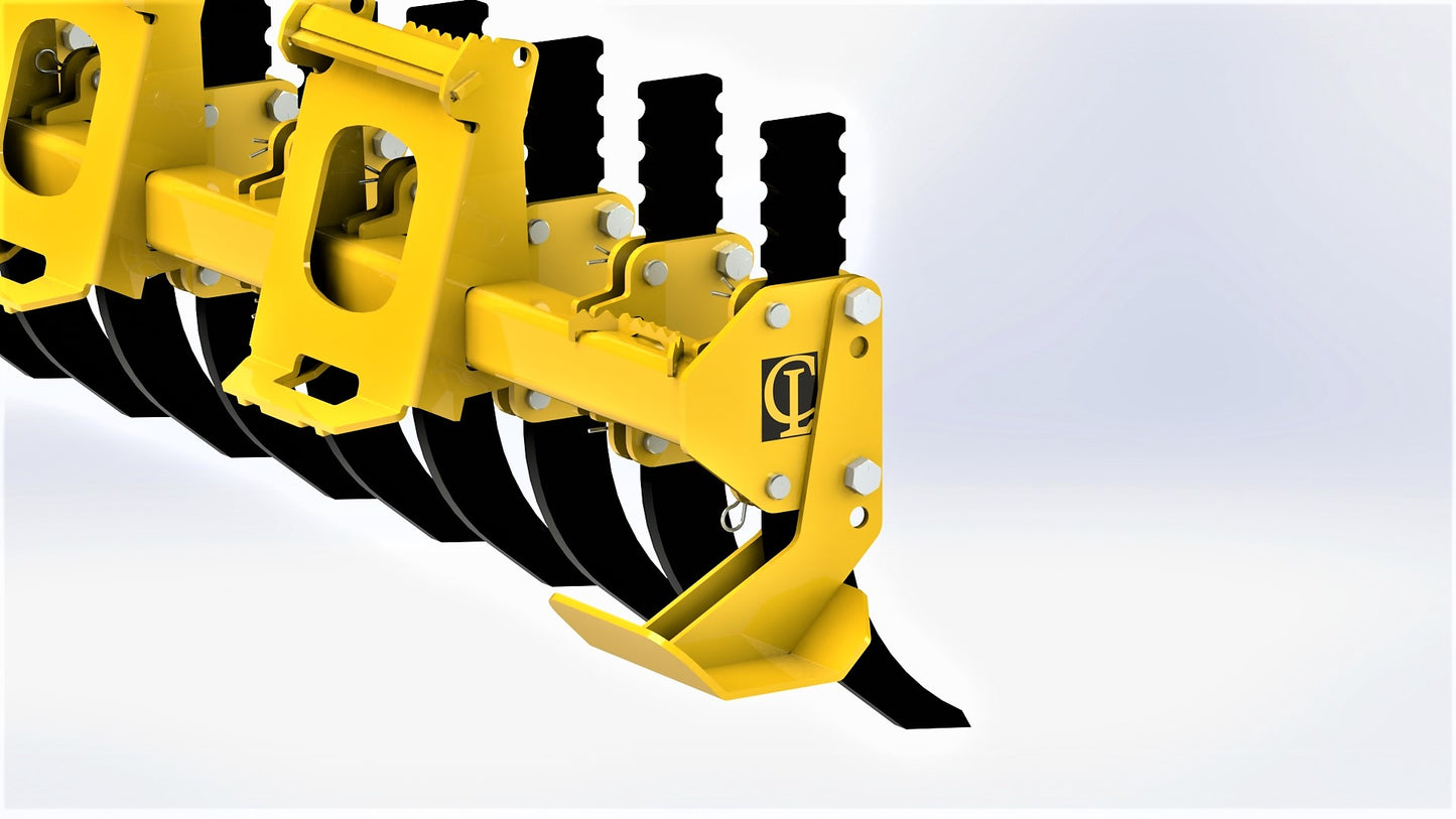 CL Fabrication Ripper | Model XR | Width 76" to 84" | Adjustable Tine Lengths 18” to 20” | For Skid Steer