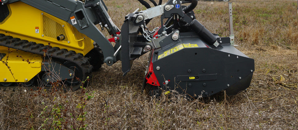Seppi | Forestry Mulcher + Flail Mower | Knives + Carbides RC Remote Control Carrier | MAX50 + SMWA 155 | 66" Overall Width | Hydraulic Flow 26 To 28 GPM | For Skid Steers