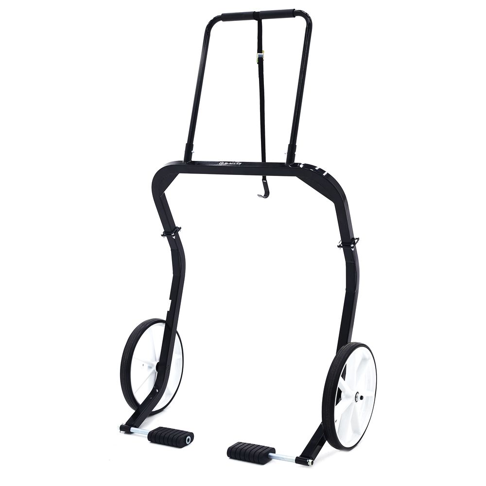 Black Widow Black Ice Snowmobile Shop Dolly | Model SNO-1509 | Width 52.25" | Capacity 750 lb | For Snowmobile Moving & Garage Positioning
