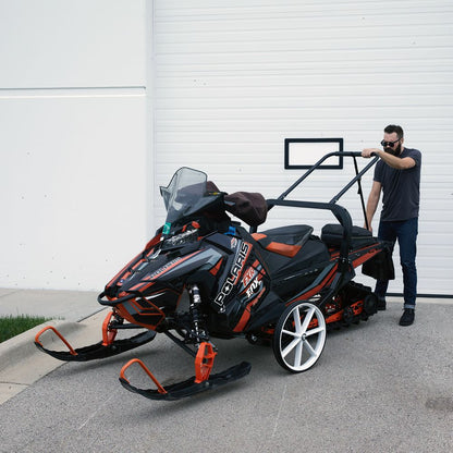 Black Widow Black Ice Snowmobile Shop Dolly | Model SNO-1509 | Width 52.25" | Capacity 750 lb | For Snowmobile Moving & Garage Positioning