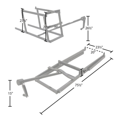 Black Widow Black Ice Deluxe Snowmobile Lift & Work Stand | Model SNO-6014 | Platform Size 75.5" x 23.5" | Capacity 700 lb | For Most Snowmobiles