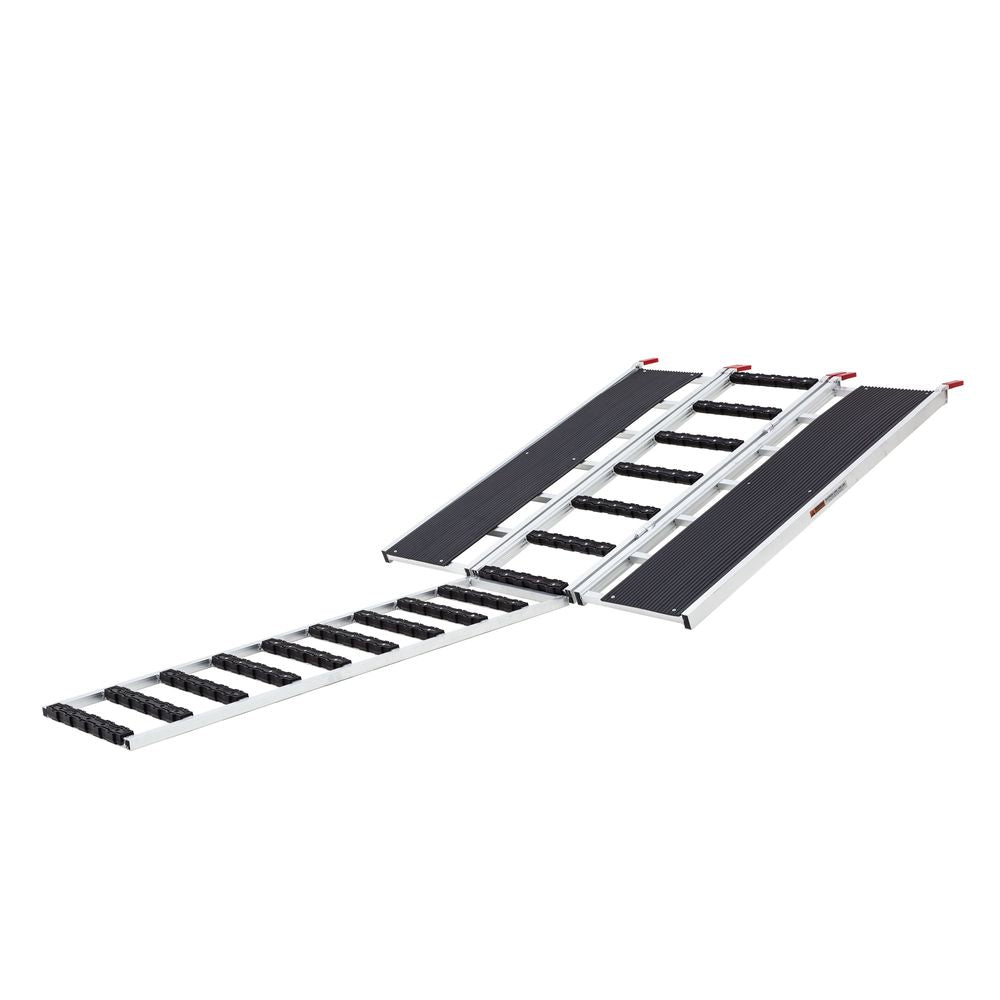 Black Widow Black Ice Folding Snowmobile Trailer Ramp System | Models SNO-6054 Series | Size 54" Wide | Capacity 1,500 lb | Horsepower 4 To 90+ HP | For Snowmobiles & Trailers