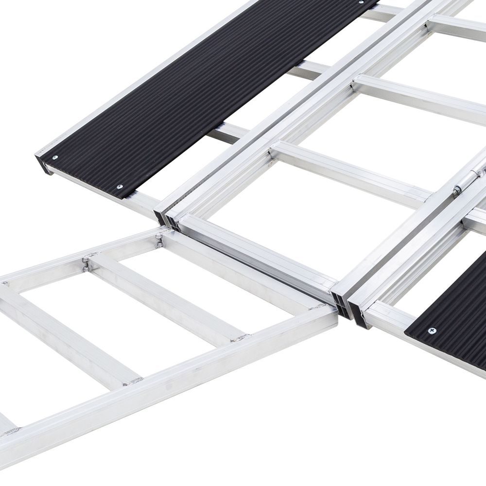 Black Widow Black Ice Folding Snowmobile Trailer Ramp System | Models SNO-6054 Series | Size 54" Wide | Capacity 1,500 lb | Horsepower 4 To 90+ HP | For Snowmobiles & Trailers