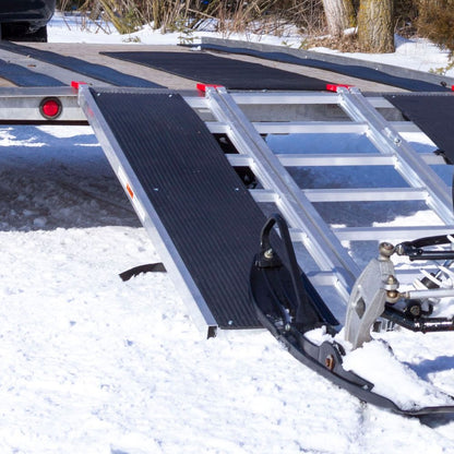 Black Widow Black Ice Folding Snowmobile Trailer Ramp System | Models SNO-6054 Series | Size 54" Wide | Capacity 1,500 lb | Horsepower 4 To 90+ HP | For Snowmobiles & Trailers