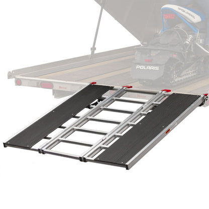 Black Widow Black Ice Folding Snowmobile Trailer Ramp System | Models SNO-6054 Series | Size 54" Wide | Capacity 1,500 lb | Horsepower 4 To 90+ HP | For Snowmobiles & Trailers