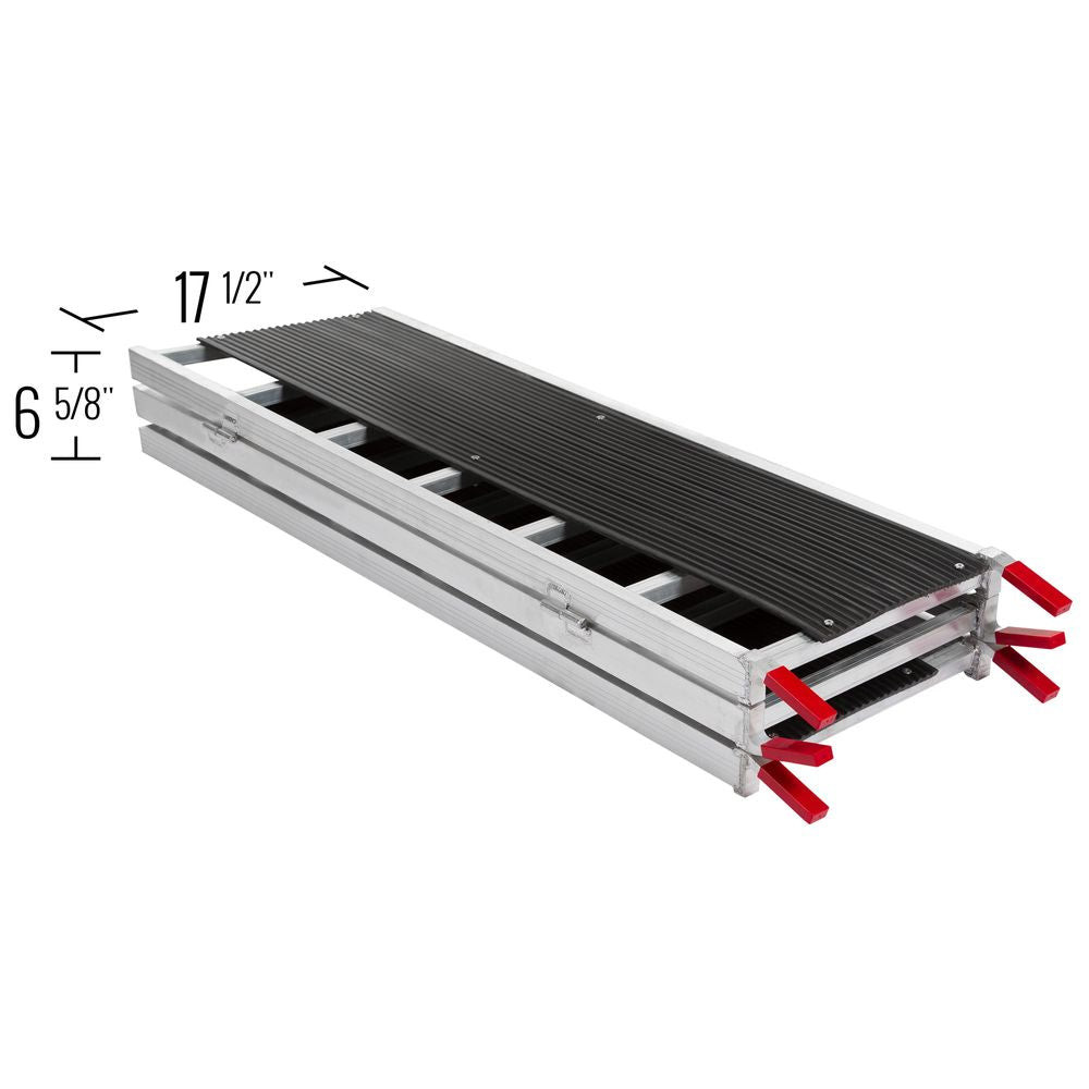 Black Widow Black Ice Folding Snowmobile Trailer Ramp System | Models SNO-6054 Series | Size 54" Wide | Capacity 1,500 lb | Horsepower 4 To 90+ HP | For Snowmobiles & Trailers