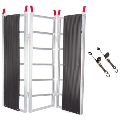 Black Widow Black Ice Folding Snowmobile Trailer Ramp System | Models SNO-6054 Series | Size 54" Wide | Capacity 1,500 lb | Horsepower 4 To 90+ HP | For Snowmobiles & Trailers