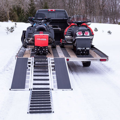 Black Widow Black Ice Folding Snowmobile Ramp | Model SNO-7754-HDXW | Size 54" Wide | Capacity 1,500 lb | Horsepower 4 To 90+ HP | For Trucks & Trailers