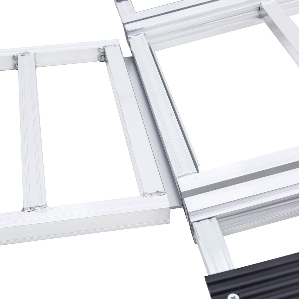 Black Widow Black Ice Folding Snowmobile Ramp w/ Extension | Model SNO-7754-HDXW-EXT | Width 54" | 1,500 lb Capacity | For Snowmobile Loading