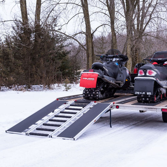 Black Widow Black Ice Folding Snowmobile Ramp | Model SNO-7754-HDXW-S | 54" Width | 1,500 lb Capacity | For Snowmobiles, Carbide Skis & Studded Tracks