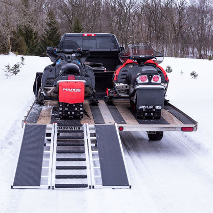 Black Widow Black Ice Folding Snowmobile Ramp | Model SNO-7754-HDXW-S | 54" Width | 1,500 lb Capacity | For Snowmobiles, Carbide Skis & Studded Tracks