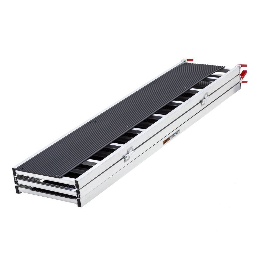 Black Widow Black Ice Folding Snowmobile Ramp | Model SNO-7754-HDXW | 54" Wide | 1,500 lb. Capacity | Lightweight Aluminum | Horsepower 23 HP | For Truck & Trailer Loading