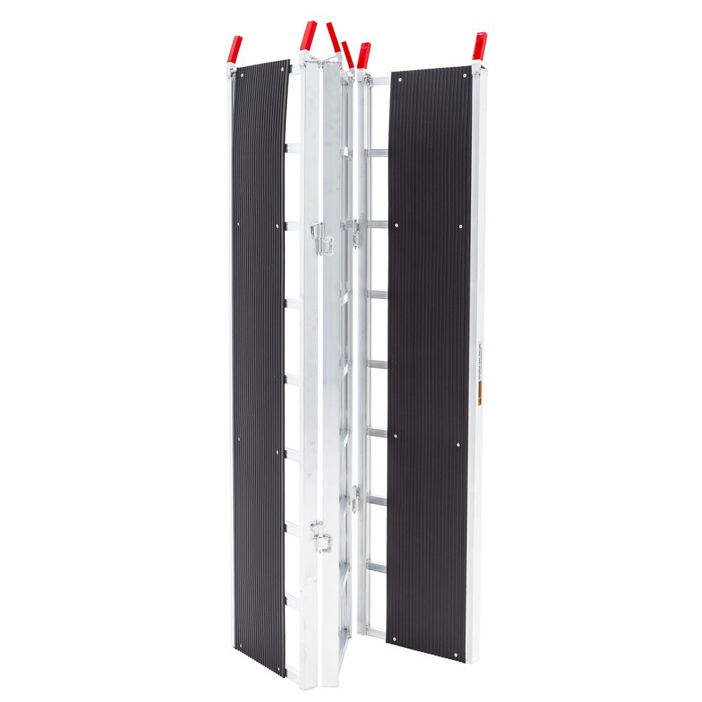 Black Widow Black Ice Folding Snowmobile Ramp | Model SNO-7754-HDXW | 54" Wide | 1,500 lb. Capacity | Lightweight Aluminum | Horsepower 23 HP | For Truck & Trailer Loading