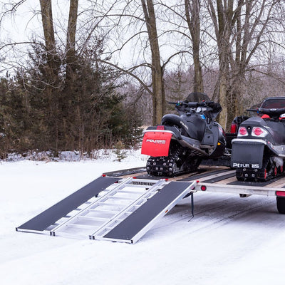 Black Widow Black Ice Folding Snowmobile Ramp | Model SNO-7754-HDXW | 54