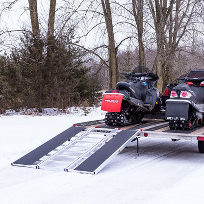 Black Widow Black Ice Folding Snowmobile Ramp | Model SNO-7754-HDXW | 54" Wide | 1,500 lb. Capacity | Lightweight Aluminum | Horsepower 23 HP | For Truck & Trailer Loading