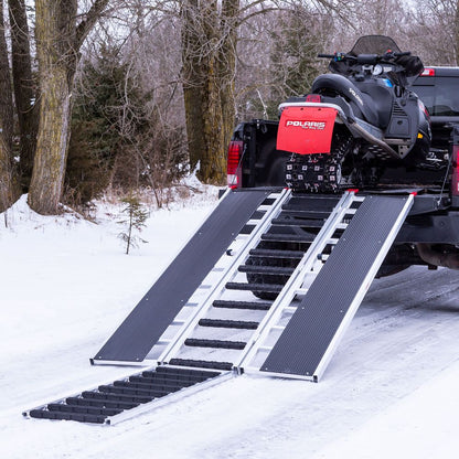 Black Widow Black Ice Folding Snowmobile Ramp | Size 7'10" L x 54" W | 1,500 lb Capacity | Horsepower 4 To 90+ HP | For Snowmobiles & ATVs
