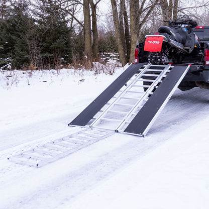 Black Widow Black Ice Folding Snowmobile Ramp | Size 7'10" L x 54" W | 1,500 lb Capacity | Horsepower 4 To 90+ HP | For Snowmobiles & ATVs