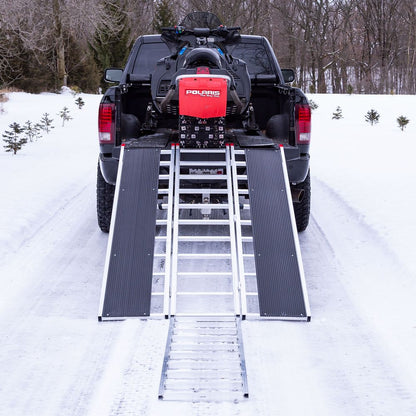 Black Widow Black Ice Folding Snowmobile Ramp | Size 7'10" L x 54" W | 1,500 lb Capacity | Horsepower 4 To 90+ HP | For Snowmobiles & ATVs