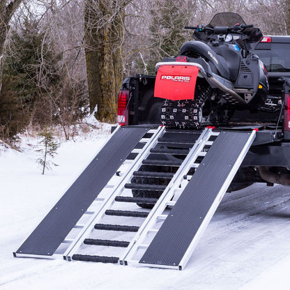 Black Widow Black Ice Folding Snowmobile Ramp | Size 7'10" L x 54" W | 1,500 lb Capacity | Horsepower 4 To 90+ HP | For Snowmobiles & ATVs