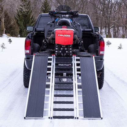 Black Widow Black Ice Folding Snowmobile Ramp | Size 7'10" L x 54" W | 1,500 lb Capacity | Horsepower 4 To 90+ HP | For Snowmobiles & ATVs