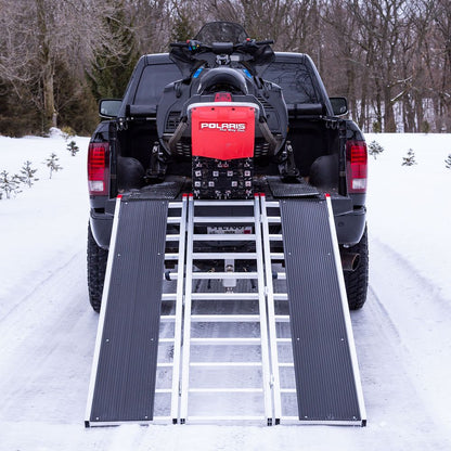 Black Widow Black Ice Folding Snowmobile Ramp | Size 7'10" L x 54" W | 1,500 lb Capacity | Horsepower 4 To 90+ HP | For Snowmobiles & ATVs